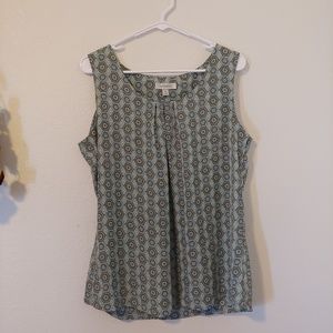 Pleated Patterned Blouse